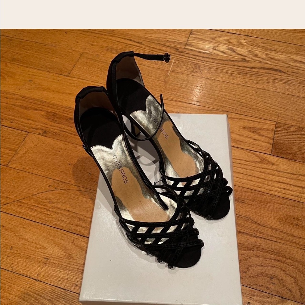 Caparros Black Strappy Heels